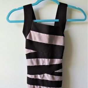 Gorgeous grey and black Bebe bodycon dress size XS